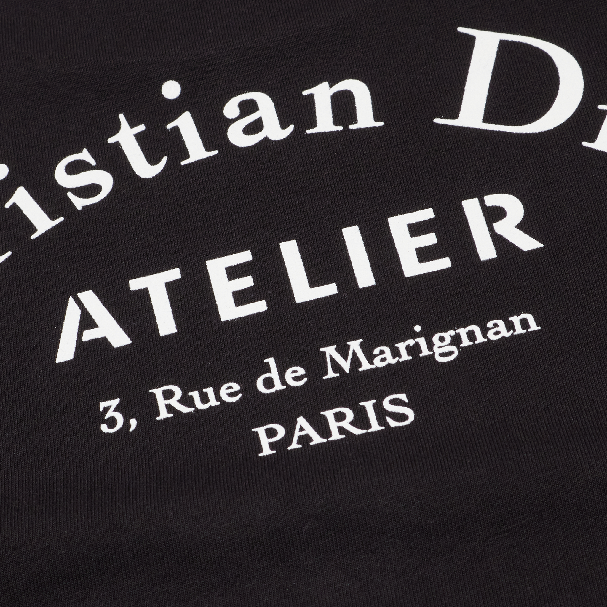 close logo view of Dior Homme 'Christian Dior Atelier' Black T Shirt 293J645A0677_C988